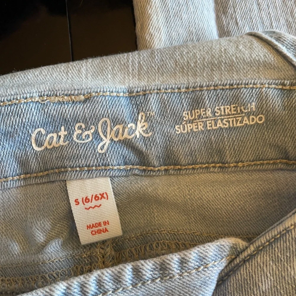 Cat & jack stretchy Jean‎ overalls size s 6/6x